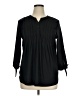 Como Black Black 3/4 Sleeve Blouse Size XL - photo 1