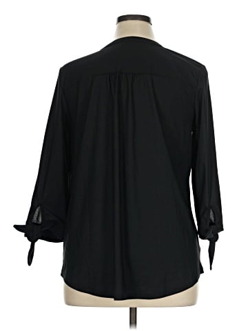 Como Black 3/4 Sleeve Blouse (view 2)