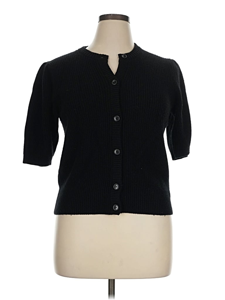 Pre-owned Frame Wool Cardigan Sweater In Black