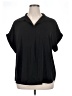 Timeson 100% Polyester Black Short Sleeve Blouse Size XXL - photo 1