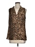 Vince Camuto 100% Polyester Animal Print Brown Sleeveless Blouse Size M - photo 1