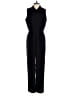Petite Sophisticate 100% Polyester Solid Black Jumpsuit Size M (estimated) - photo 1