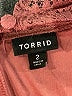 Torrid 100% Polyester Burgundy Short Sleeve Blouse Size 2X Plus (2) - photo 7