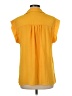 Everleigh 100% Polyester Yellow Short Sleeve Blouse Size M - photo 2