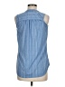 French Laundry 100% Polyester Blue Sleeveless Blouse Size M - photo 2