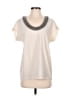 Diane von Furstenberg 100% Polyester Ivory Short Sleeve Blouse Size S - photo 1