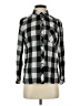 Elementz 100% Cotton Checkered-gingham Black Long Sleeve Button-Down Shirt Size S - photo 1