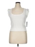 Just Fab 100% Polyester White Sweater Vest Size XL - photo 1