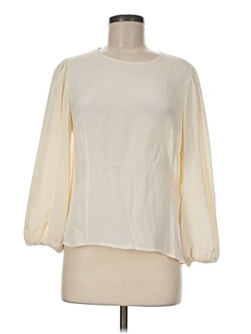 J.Crew Collection Long Sleeve Silk Top (view 1)