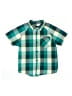 Hurley Plaid Green Short Sleeve Button-Down Shirt Size 7 - photo 1