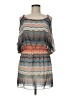 Trac 100% Polyester Chevron-herringbone Gray Casual Dress Size M - photo 1