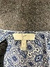 Joie 100% Silk Chevron-herringbone Jacquard Paisley Blue 3/4 Sleeve Silk Top Size S - photo 7