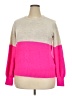 Crown & Ivy Color Block Pink Pullover Sweater Size XXL - photo 1