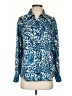 MICHAEL Michael Kors 100% Polyester Paisley Blue Long Sleeve Blouse Size S - photo 1