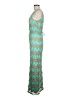 Tacera 100% Polyester Chevron-herringbone Teal Cocktail Dress Size M - photo 5