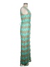 Tacera 100% Polyester Chevron-herringbone Teal Cocktail Dress Size M - photo 4