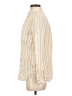 Gap 100% Linen Stripes Ivory Long Sleeve Button-Down Shirt Size XS - photo 5
