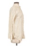 Gap 100% Linen Stripes Ivory Long Sleeve Button-Down Shirt Size XS - photo 4