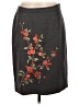 Garnet Hill 100% Wool Graphic Gray Wool Skirt Size 6 - photo 1