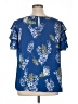 Vince Camuto 100% Polyester Blue Short Sleeve Blouse Size 1X - photo 2