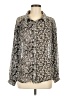 Free People 100% Polyester Silver Long Sleeve Polo Size M - photo 1