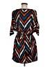 Trac Chevron-herringbone Orange Casual Dress Size M - photo 2