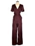 JOA 100% Polyester Stripes Burgundy Jumpsuit Size S - photo 1