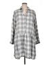 Grayson 100% Lyocell Plaid Gray Casual Dress Size XL (5) - photo 1