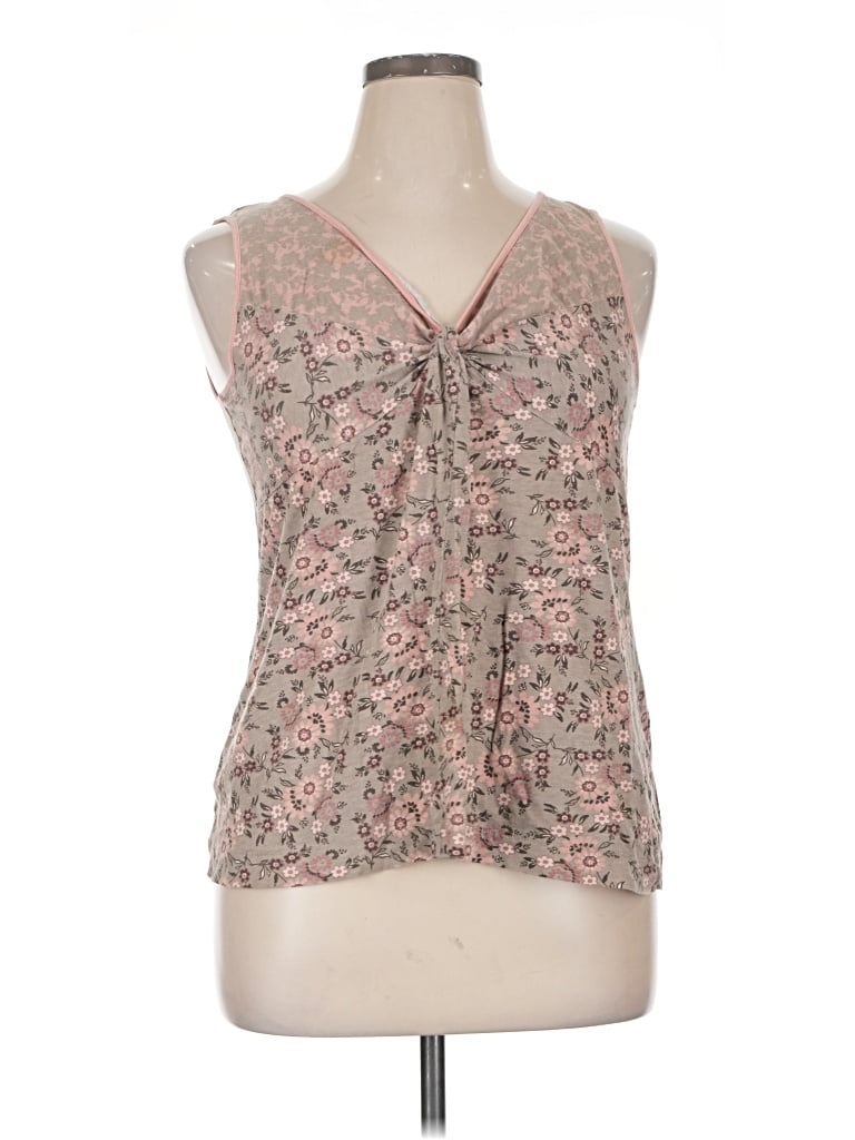 Pre-owned Liz & Co. Tank Top Pink Halter Neckline Tops