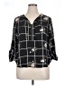 J for Justify 100% Polyester Black 3/4 Sleeve Blouse Size XL - photo 1