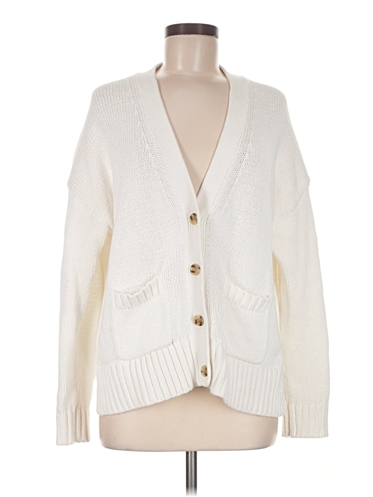 Pre-owned Jcrew Cardigan Sweater In Ivory