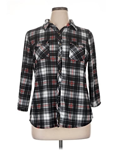Eden & Olivia 3/4 Sleeve Button-Down Shirt (view 1)