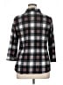 Eden & Olivia Plaid Black 3/4 Sleeve Button-Down Shirt Size XL - photo 2