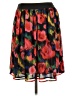 NY Collection 100% Polyester Print Red Casual Skirt Size L - photo 2