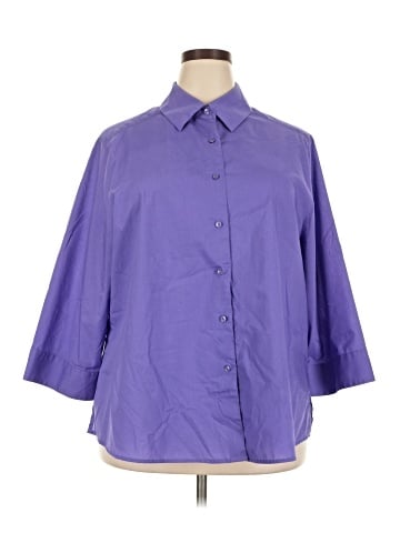 Foxcroft 3/4 Sleeve Button-Down Shirt (view 1)