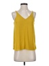 Topshop 100% Polyester Yellow Sleeveless Top Size 4 - photo 1