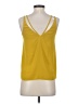 Topshop 100% Polyester Yellow Sleeveless Top Size 4 - photo 2