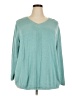 Karen Scott 100% Cotton Teal Pullover Sweater Size 3X - photo 1