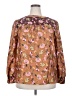 Ann Taylor LOFT 100% Polyester Brown Long Sleeve Blouse Size XXL - photo 1