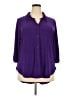Assorted Brands Purple 3/4 Sleeve Blouse Size 2X - photo 1