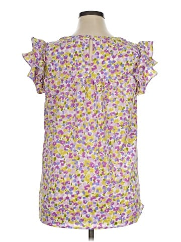 Cotton Bleu Short Sleeve Blouse (view 2)