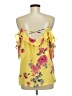 Skies Are Blue 100% Polyester Yellow Sleeveless Blouse Size M - photo 2