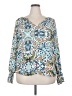 Belle + Sky 100% Polyester Teal Long Sleeve Blouse Size XXL - photo 1