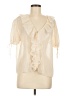 Zara Ivory Short Sleeve Blouse Size M - photo 1
