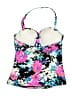 Island Escape Floral Blue Swimsuit Top Size 10 - photo 2
