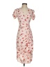 JOA 100% Polyester Floral Tan Pink Cocktail Dress Size XS - photo 1