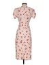 JOA 100% Polyester Floral Tan Pink Cocktail Dress Size XS - photo 2