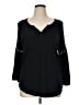 Old Navy 100% Rayon Black 3/4 Sleeve Blouse Size XL - photo 1