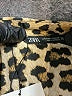 Zara Animal Print Brown Long Sleeve Button-Down Shirt Size XS - photo 7