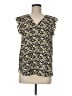 Ann Taylor LOFT 100% Polyester Yellow Short Sleeve Blouse Size M - photo 1